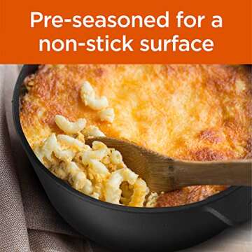 COMMERCIAL CHEF 5-Quart Cast Iron Dutch Oven with Skillet Lid