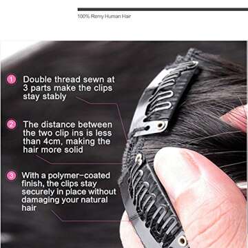 Lacer Curly Clip in Human Hair Extensions Jerry Curly 3B 3C Real Hair Clip in Extensions For Black Women Natural Black Color 100% Brazilian African American Hair Extension (18 inch, Jerry Curly #1B)