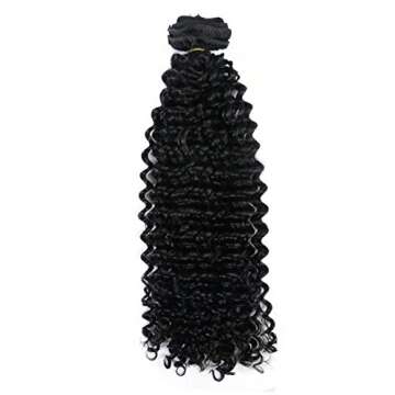 Lacer Curly Clip in Human Hair Extensions Jerry Curly 3B 3C Real Hair Clip in Extensions For Black Women Natural Black Color 100% Brazilian African American Hair Extension (18 inch, Jerry Curly #1B)