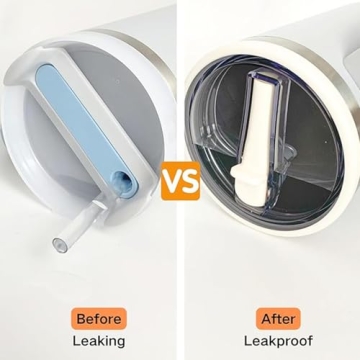 Leak-Proof 40 oz Tumbler Flip Straw Lids for Stanley