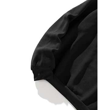 SAFRISIOR Women Oversized Fleece New York Letter Print Graphic Sweatshirt Long Sleeve Crewneck Pullover Jacket Black