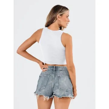 Stylish EFAN Women's Sleeveless High Neck Crop Top