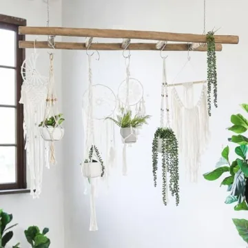 FUIN 5ft Wood Blanket Ladder Fully Assembled Rustic Charm