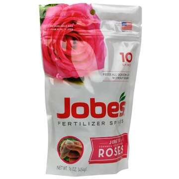 Jobe's Rose Fertilizer Spikes, Easy Plant Care Plant Fertilizer for Rose, Hydrangea, Hibiscus, Azale...