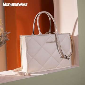 Montana West Oversize Puffy Handbag for Women Top Handle Quilted Designer Satchel Christmas Gift JL-MWC-213BG
