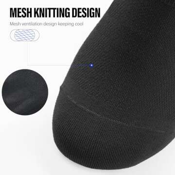 Closemate Mens No Show Socks Comfortable Cotton 6 Pairs