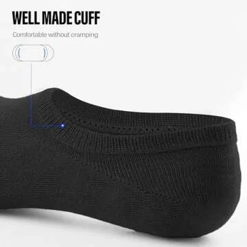 Closemate Mens No Show Socks Comfortable Cotton 6 Pairs