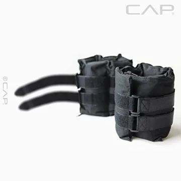 CAP Barbell Adjustable Ankle Weights 20-Pound Pair Black