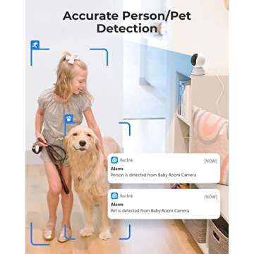 REOLINK E1 Pro 4MP Indoor Security Camera - Dual-Band WiFi, Auto Tracking, Night Vision, Detection A...