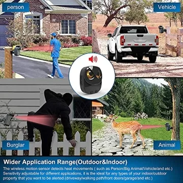 HTZSAFE Wireless Driveway Alarm for Home Security