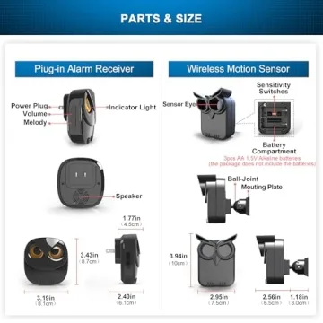 HTZSAFE Wireless Driveway Alarm for Home Security