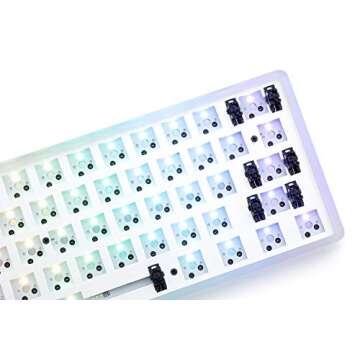 DROP Carina Mechanical Keyboard Kit — 60% Form Factor, Hotswap Kaihua Sockets, Programmable QMK, Backlit RGB LEDs, USB-C, with Frosted Acrylic Case (Keyboard Kit)
