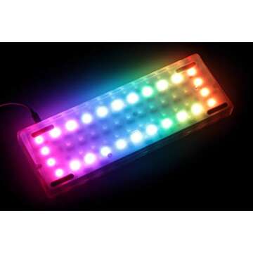 DROP Carina Mechanical Keyboard Kit — 60% Form Factor, Hotswap Kaihua Sockets, Programmable QMK, Backlit RGB LEDs, USB-C, with Frosted Acrylic Case (Keyboard Kit)