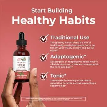 MaryRuth Organics Herbal Supplement for Brain Function | Boost Energy | Memory | Vitality USDA | Ginseng with Ashwagandha | Eleuthero and Maca Root Extract | 1 Fl Oz