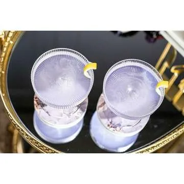 Vintage Art Deco Coupe Glasses Set of 4 - 7 oz