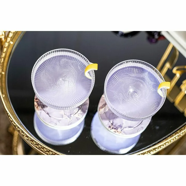 Vintage Art Deco Coupe Glasses Set of 4 - 7 oz