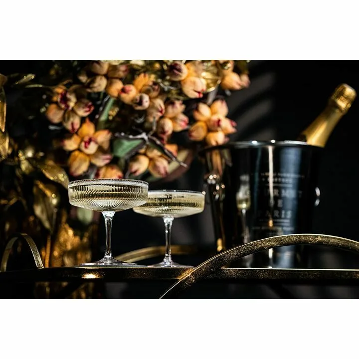 Vintage Art Deco Coupe Glasses Set of 4 - 7 oz