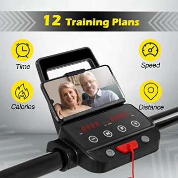 FYC Folding Treadmills for Home, Foldable Electric Running Machine, Compact Treadmill Walking Running Jogging Exercise for Home Office Space Saver, No Installation