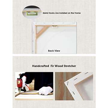 Pinetree Art 3 Panels Black and White Abstract Canvas Wall Art Prints 3D Textured Painting for Living Room (Small)