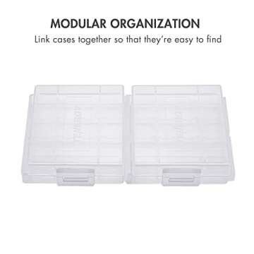 Tenergy 10 Pack Battery Storage Case for AA/AAA