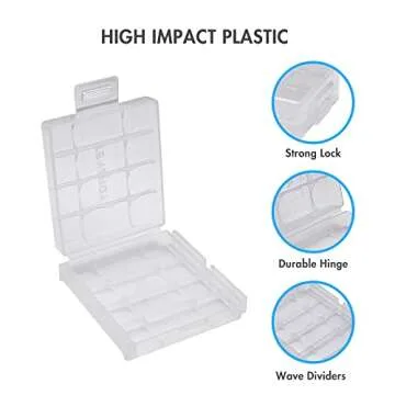 Tenergy 10 Pack Battery Storage Case for AA/AAA