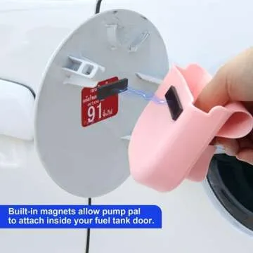 KIBBEH Pink Reusable Silicone Fuel Glove, Protect Hands from Filthy Gas Pump Handles and Keypads, Durable and Universal