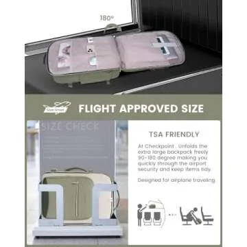 LOVEVOOK 40L Travel Backpack for Women & Men, Large Carry on Backpack for Airplanes with 3 Packing Cubes, TSA Personal Item Travel Bag fits 17" Laptop, Waterproof Travel Essentials Airline Approved