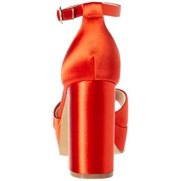 Shop The Drop Women's Hamalie Platform Sandal - Fiesta Red Satin