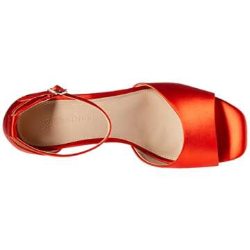 Shop The Drop Women's Hamalie Platform Sandal - Fiesta Red Satin