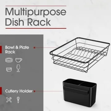 Sakugi Compact Stainless Steel Dish Rack Efficient Drainage