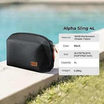 K&F Concept 4L Electronics Organizer Pouch Bag for Camera Battery Memory CF TF SD Card USB Cable Organizer Water-Resistant Accessory Kit Bag Handle Zipper Storage Travel Pocket Bag