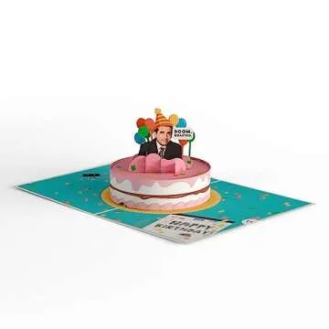 Lovepop Happy Birthday Pop-Up Card for Her and Him - 3D The Office Birthday Greeting Cards for Boys, Girls, Men, Women - Boom. Roasted. - 5" x 7" Michael Scott - Blank Note Card & Envelope Included