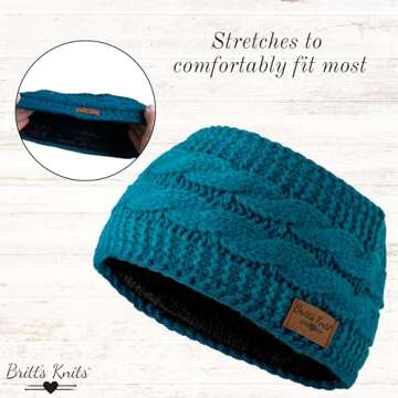 Britt's Knits Pink Cable Knit Warm Plush-Lined Headwarmer - Women's One Size Fits Most