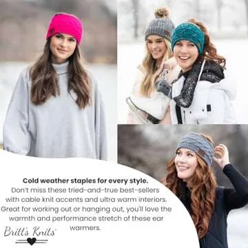 Britt's Knits Pink Cable Knit Warm Plush-Lined Headwarmer - Women's One Size Fits Most