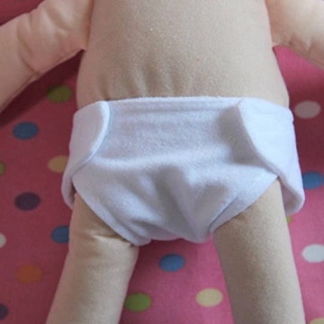 Baby Doll Diapers for Pretend Play | 6 Pack White Diapers