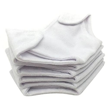 Baby Doll Diapers for Pretend Play | 6 Pack White Diapers