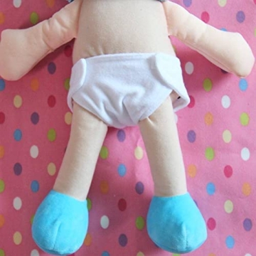 Baby Doll Diapers for Pretend Play | 6 Pack White Diapers
