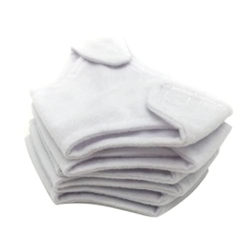 Baby Doll Diapers for Pretend Play | 6 Pack White Diapers