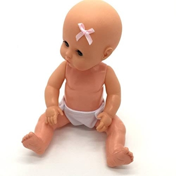 Baby Doll Diapers for Pretend Play | 6 Pack White Diapers