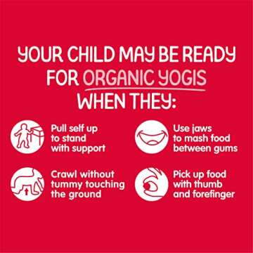 Happy Baby Organics Yogis Freeze-Dried Yogurt & Fruit Snack, Strawberry, 1 Ounce (Pack of 8) packaging may vary