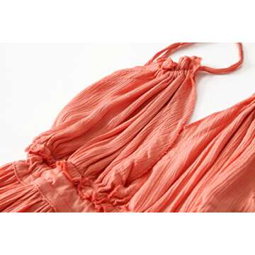 VERGOODR Women's Summer Boho Bohemian Deep V Neck Sexy Patchwork Mini Short Backless Beach Dresses (M, Blue)