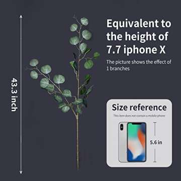 Melorca&Guilla Faux Eucalyptus Stems for Home Decor