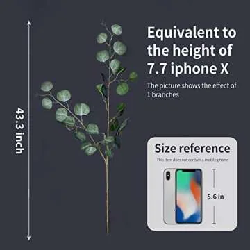 Melorca&Guilla Faux Eucalyptus Stems for Home Decor