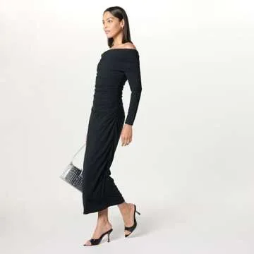 Chic Drop Stevie Off The Shoulder Maxi Dress - Black