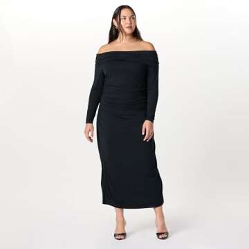 Chic Drop Stevie Off The Shoulder Maxi Dress - Black