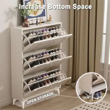 Zisen Bilen Shoe Organizer Slim Cabinet for Small Spaces