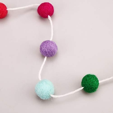 36PC Colorful Felt Wool Balls Garland for Parties