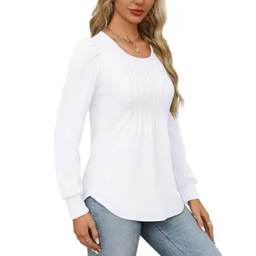 OFEEFAN Women's Dressy Casual Blouses for Fall