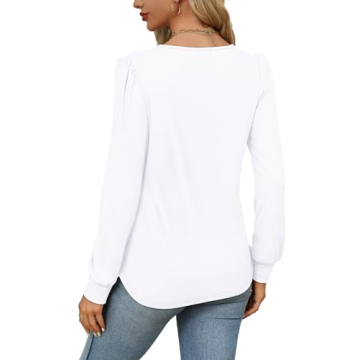OFEEFAN Women's Dressy Casual Blouses for Fall