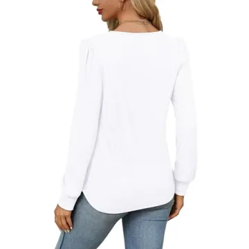 OFEEFAN Women's Dressy Casual Blouses for Fall
